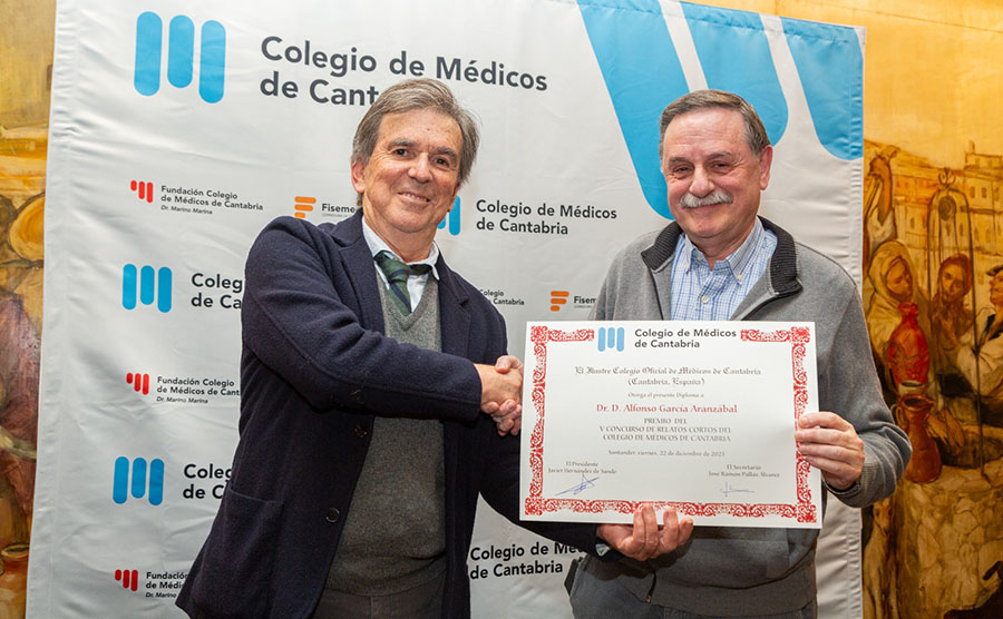 Alfonso García Aranzábal gana el primer premio del concurso de relatos del Colegio de Médicos de Cantabria